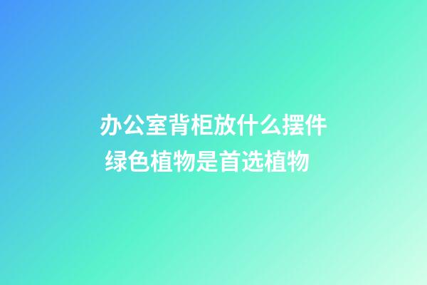 办公室背柜放什么摆件 绿色植物是首选植物